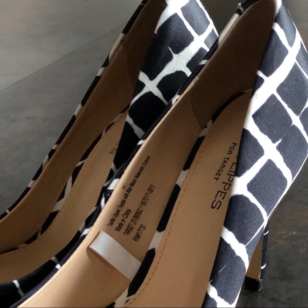 NWOT Adam Lippes for Target Heels black and white - Picture 2 of 4